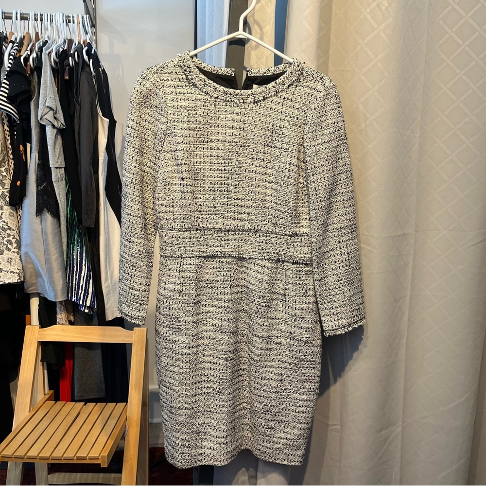 J.Crew Black & White Tweed Dress - Picture 4 of 5